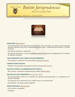 Boletín Jurisprudencial - Corte Suprema De Justicia