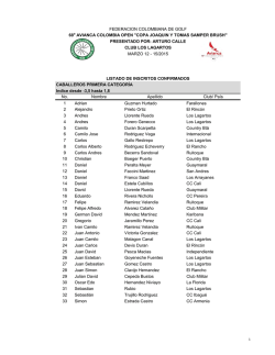 CABALLEROS PRIMERA CATEGOR&Iacute;A Indice desde