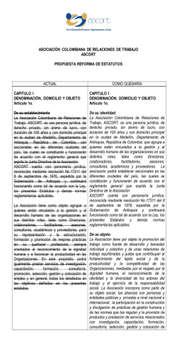 asociación colombiana de relaciones de trabajo ascort propuesta