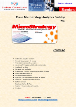 Curso Microstrategy Analytics Desktop 20h