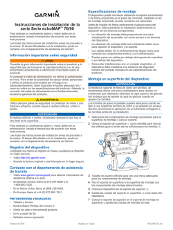 Instrucciones de instalación de la serie Serie echoMAP™ 70/90