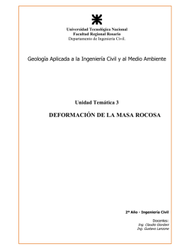 Deformación de la masa rocosa. - UTN