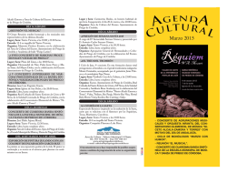 Agenda Cultural Marzo 2015 Conciertos, Exposiciones, Carnaval