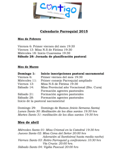 Calendario Parroquial 2015 Mes de abril