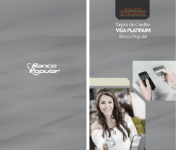 Folleto Explicativo Tarjeta Crédito Platinum