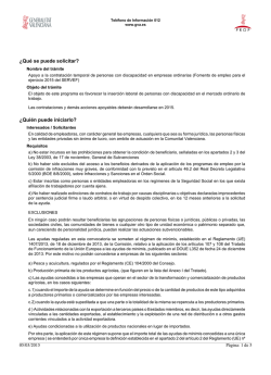 Apoyo a la contratación temporal de personas con discapacidad en