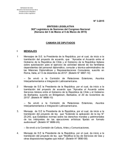 Síntesis Legislativa 3-2015 - Ministerio Secretaría General de la