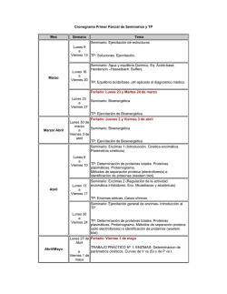 Cronograma Primer Parcial de Seminarios y TP Mes Semana Tema