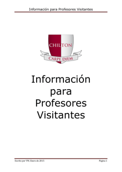 Información para Profesores Visitantes