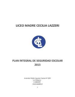 Plan integral de seguridad escolar.