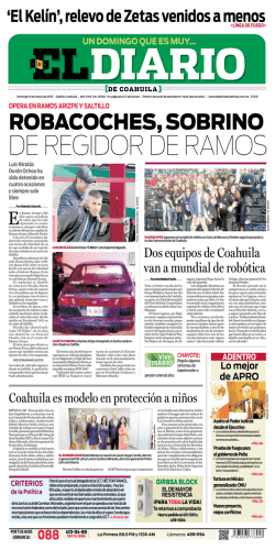 ROBACOCHeS, SOBRInO - El Diario de Coahuila