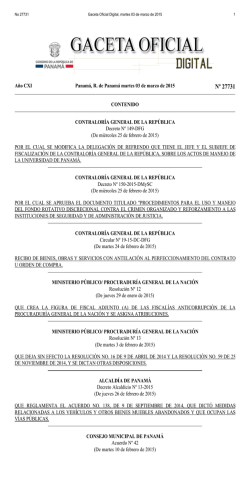 Gaceta Oficial Digital, martes 03 de marzo de 2015
