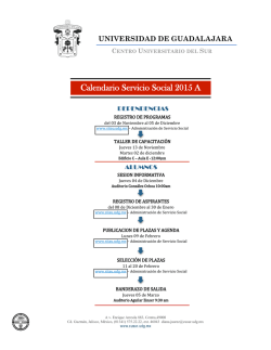 Calendario 2015-A - Centro Universitario del Sur