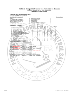 Clasificaciones F-S Sen. 28-1 Mar.2015