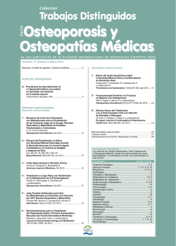 Osteoporosis y Osteopatías Médicas