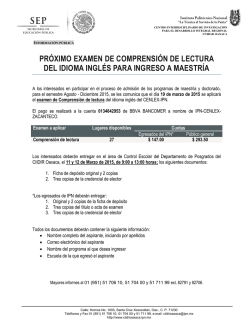 próximo examen de comprensión de lectura del idioma inglés para