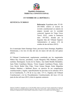 Sentencia TC 0030-15 C