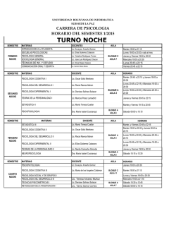 TURNO NOCHE - universidad boliviana de informatica
