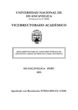 reglamento - Universidad Nacional de Huancavelica