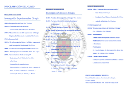 III Jornadas de formación en investigación quirúrgica. 10