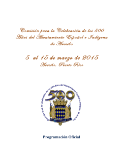Programa Oficial de las Actividades del Municipio de Arecibo
