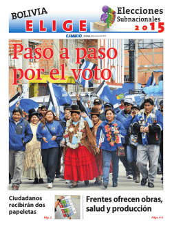 Especial Bolivia Elige 08-03-15