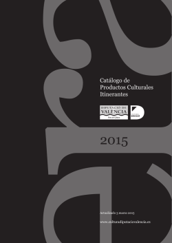 itinerancias 2015-v3.indd - Catálogo de Productos Culturales