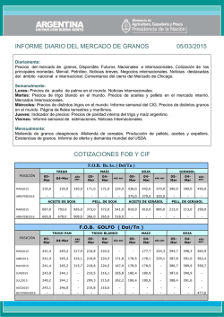 informe diario del mercado de granos 04/03/2015 cotizaciones fob y