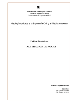 Alteración de rocas. - UTN - Universidad Tecnológica Nacional