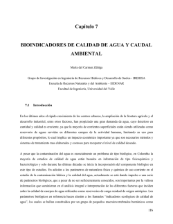 Zúñiga, M. 2009. Capitulo 7. Bioindicadores de calidad de agua y