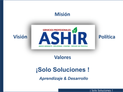 ¡Solo Soluciones ! - Servicios Profesionales ASHIR