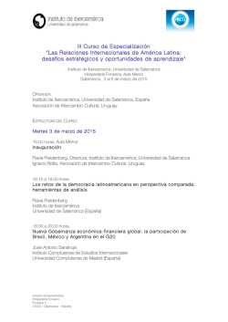 III Curso de Especialización “Las Relaciones Internacionales de