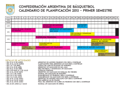 Calendario CABB 2015