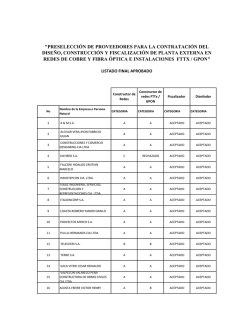 Listado final de proveedores aprobados y rechazados en proceso