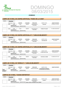 Domingo 08-03-15 - Instituto Municipal de Deportes de Albacete