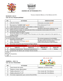 agenda 6, marzo-abril 2014-2015 primaria