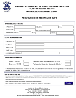 formulario - Instituto del Cáncer SOLCA Cuenca
