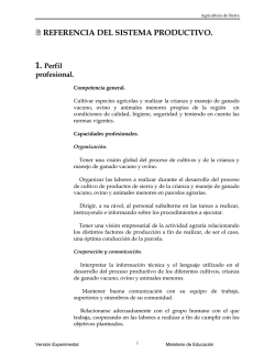 萱 REFERENCIA DEL SISTEMA PRODUCTIVO.