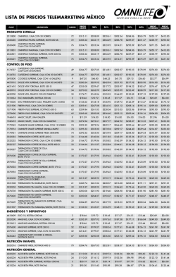 Lista de precios Telemarketing