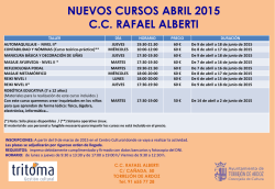 nuevos cursos abril 2015 cc rafael alberti