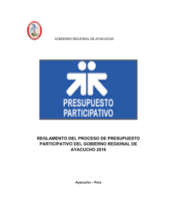 Reglamento PP_2016 - Gobierno Regional de Ayacucho