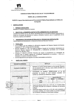 convocatoria pública de cas n° 110 – 2015 – minjus