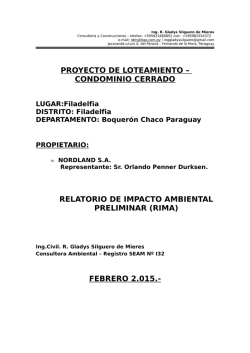 Proyecto de Loteamiento en Ybú, Distrito de Altos