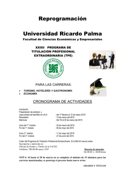 Cronograma - Universidad Ricardo Palma