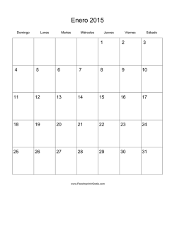 Calendario 2015 - ParaImprimirGratis.com