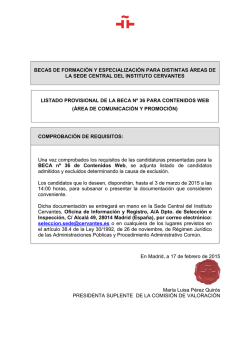 becas de formación y especialización para distintas áreas de la
