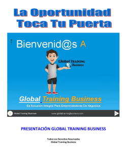 PRESENTACIÓN GLOBAL TRAINING BUSINESS