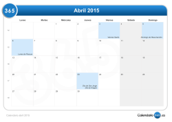 Calendario abril 2015