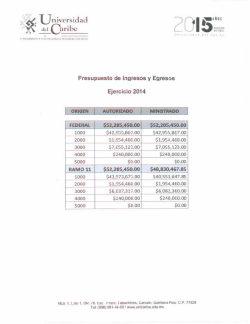 Presupuesto autorizado, modificado 2014