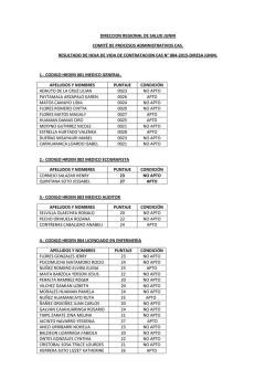 direccion regional de salud junin comité de procesos